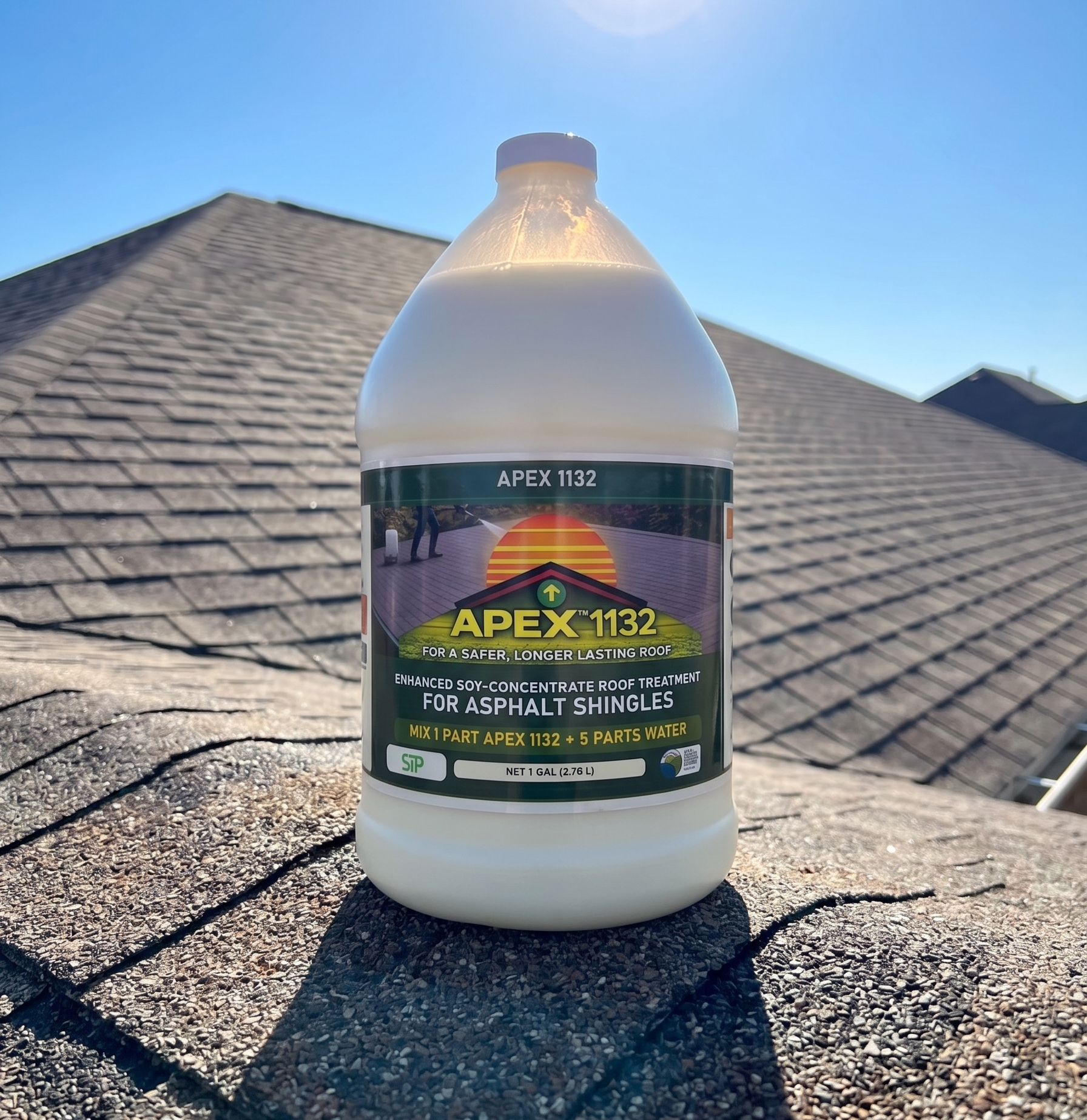 APEX-1132™ Gallon Product Image on Asphalt Roof